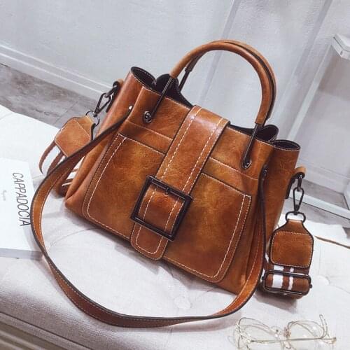 Leather PU Handbags Korea Ladies Shoulder Bags Women Handbag Brand Tote Female Style Crossbody Messenger Bag