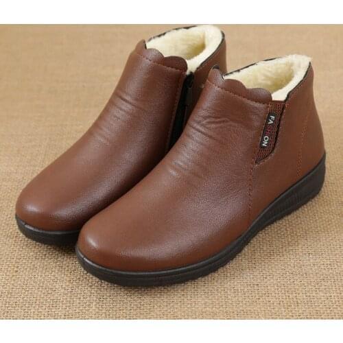 Winter Boots Women Shoes Snow Boots Wedges Shoes Warm Fur Female Boots Waterproof Shoes Woman Footwear Botas De Mujer R12-23