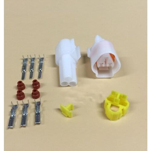 10 sets Kit 3 Pin Way Waterproof Electrical Wire Connector Plug auto connectors car connector female male