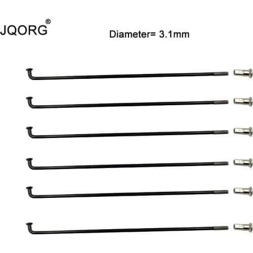10G Black Color Spokes Diameter 3.14mm J-bend Electric Motorcycle Spokes For Motor Wheel Length In 60-280mm Range Be Customized