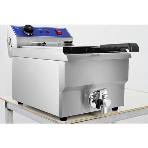 13L capacity deep fryer commercial stainless steel electric fryer French fries machine desktop electric fryer fried chicken legs