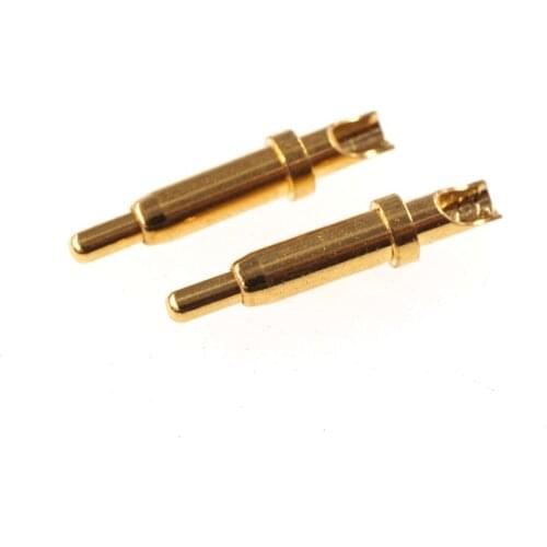 2 pcs Wire Solder Cup Pogo pin Connector High Current 3A Gold plated 3um Contact Pin Spring Loaded Probe Thimble cable Mount