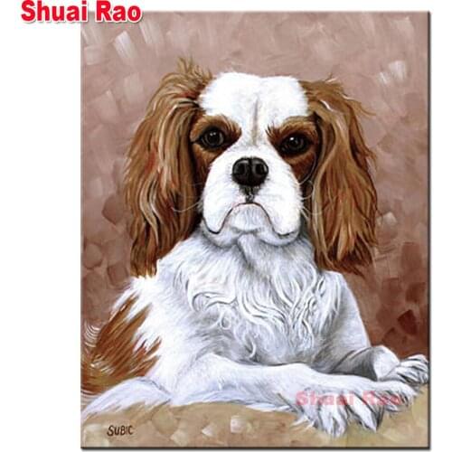 Diamond embroidery Cavalier King Charles Spaniel 3d diamond painting full square/round drill 5 d diy mosaic diamond cute pet dog