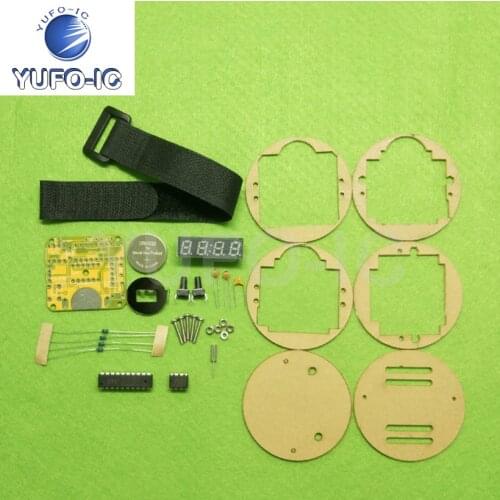 Free Ship 3pcs Single-Chip LED Watch Suite Clock DIY Digital Watch Electronic Watch Parts