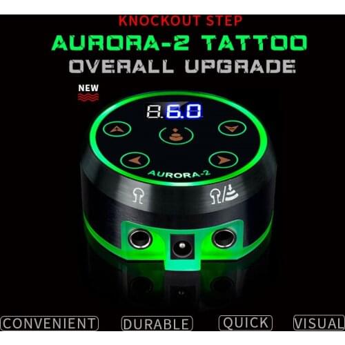 Aurora-2 Tattoo Power Supply Black Silver Upgrade Digital LCD Touch Display For Permanent Makeup Supplies Tattoo Machine Pen
