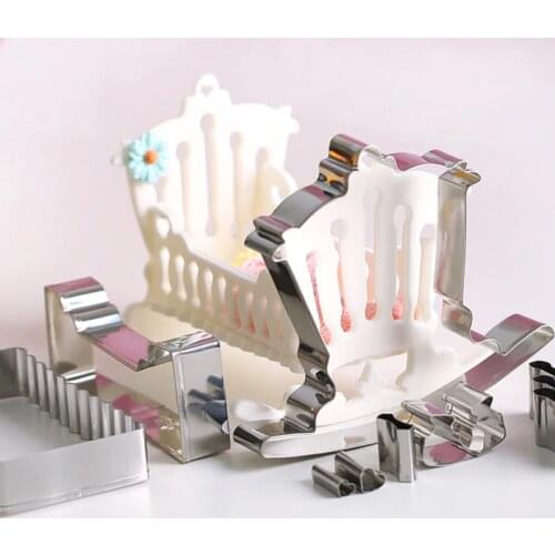 Baby Cots 10Pcs Cutting Cookie Cutter Stainless Stell Pastry & Biscuit Baking Cutter Cake Mold Fondant Tools