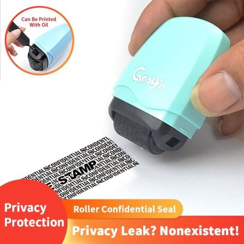 Security Stamp Seal Roller Type Cover Eliminator Seal Self-Inking Identity Privacy Data Guard Theft Protection Seal Roller Stamp