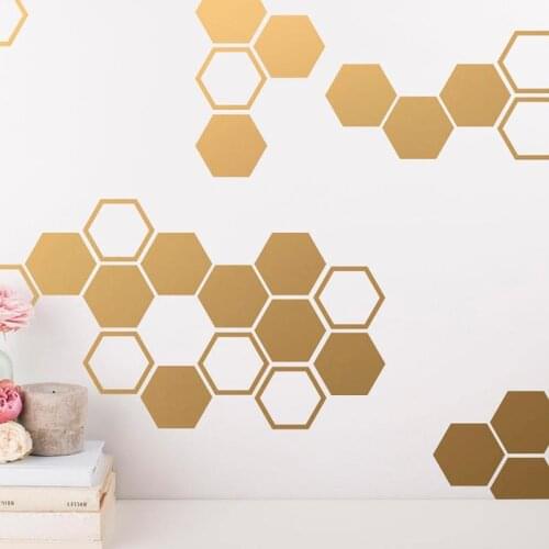 Geometric Hexagon Honeycomb Wall Decal Kids Room Baby Nursery Honey Comb Hexagon Wall Sticker Playroom Vinyl Home Decor