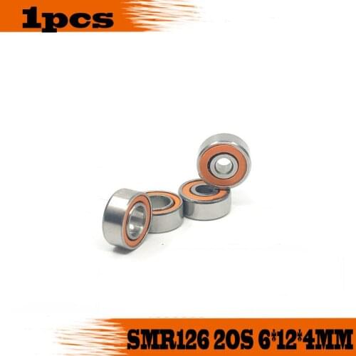 SMR126-2RSFree Shipping 1pcs SMR126 2OS A7 CB 6*12*4MM Hybrid Ceramic Stainless Greased Clutch fish Bearing SMR126C-2OS