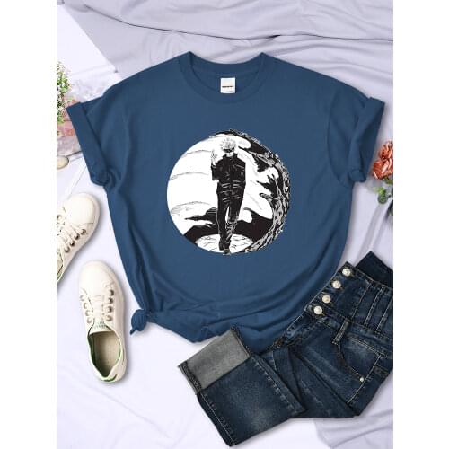 Gojo Jujutsu Kaisen_ Printing Women Tees Shirts Spring Summer Large Size Tops Anime Style t-Shirts Breathable Female Tee Shirts