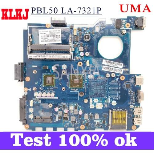 KLKJ PBL50 LA-7321P Laptop Motherboard For ASUS X43B K43B K43BR K43BY X43U Original Mainboard UMA