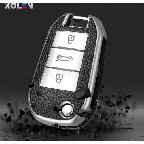 TPU+PU Car Remote Key Cover Case Fob For Peugeot 208 2008 308 3008 408 4008 508 For Citroen C3 C4L CACTUS C5 C6 C8 Picasso Xsara