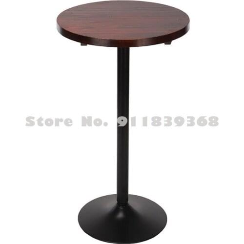 American Style Solid Wood Small Bar Table Family High Foot Round Table Coffee Shop Table And Chair Simple Iron Bar Table And Cha