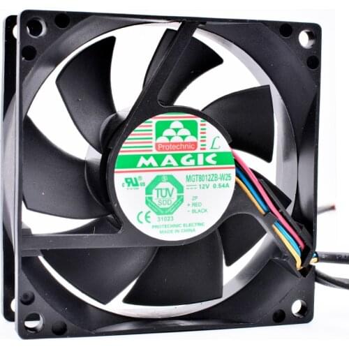 MGT8012ZB-W25 8cm 8025 80mm fan 80x80x25mm DC12V 0.54A Server chassis power supply large air volume cooling fan