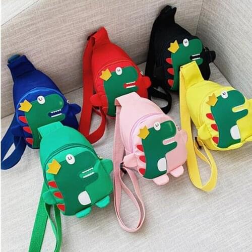 Cute kid Backpack Coin Purse Wallet 3D Cartoon Dinosaur Mini Messenger Bag New Baby Boy Girl Key Bag