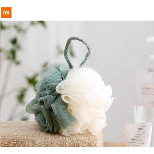 Original XIAOMI youpin Bath Ball soft Two-color Massage Bathroom Accessories Back Exfoliation for Spa Shower wholesale