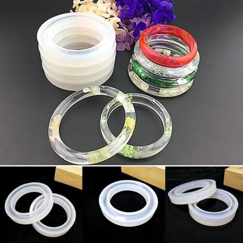 Soft Silicone Jewerly Mould Epoxy Bracelet Bangle Mold Hand Resin Craft DIY Jewelry Making Mold Findings Accessories Mixed Size