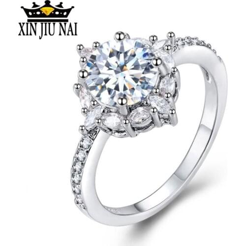 Set with large diamond rings, classic temperament rings, especially for womens best gifts, top simple ring engagement parties