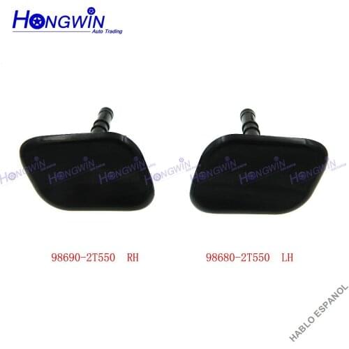 Front Bumper Right&Left Side Car Headlamp Headlight Cleaning Washer Spray Nozzle Jet Cover Cap For HHyundai