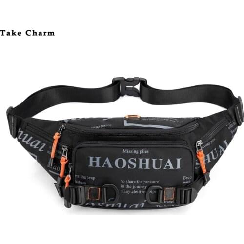 Mens Waist Bag 2021 Durable Oxford Cloth Waterproof Outdoor Sports Mobile Phone Coin Purse Teenagers Riding Messenger Bag Tide