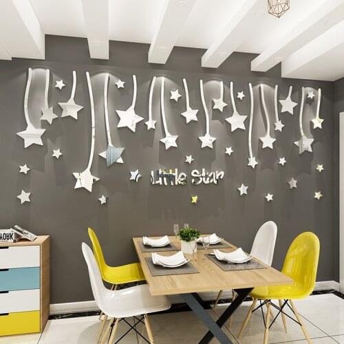 WS129 star romantic wall sticker home decoration dining room bedroom childrens room wall layout 3D wall sticke
