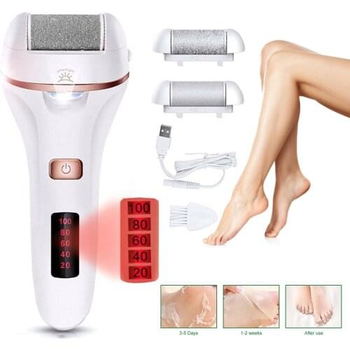 DIOZO Foot Grinder Dead Skin Callus Remover Foot Care Tool Usb Foot File With 2 Grinding Head