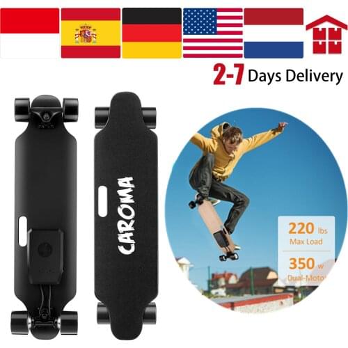 8 layers maple Electric Skateboard PU Wheel Hub Dual-Motor Skateboard with Remote Control 35.4x9.1x4.9inch