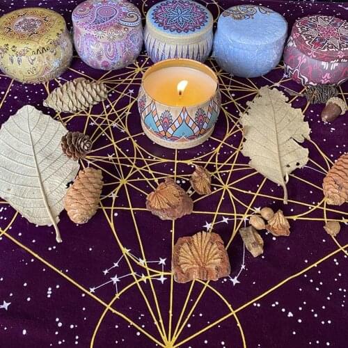 Spirit Orbit Alphanumeric Table Divination Props Crystal Altar Grid Tablecloth Divination C8G1