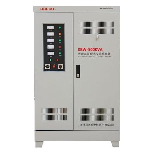 DELIXI SBW-700KVA 700KW High Power Compensation Three Phase Voltage Stabilizer 700000VA compensated power regulator in/out 380V