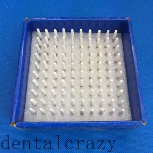 Dental Materials 100pcs sharp Gravel Ceramic Mounted Point Burs Polisher 2.35mm Dental Lab Equipment