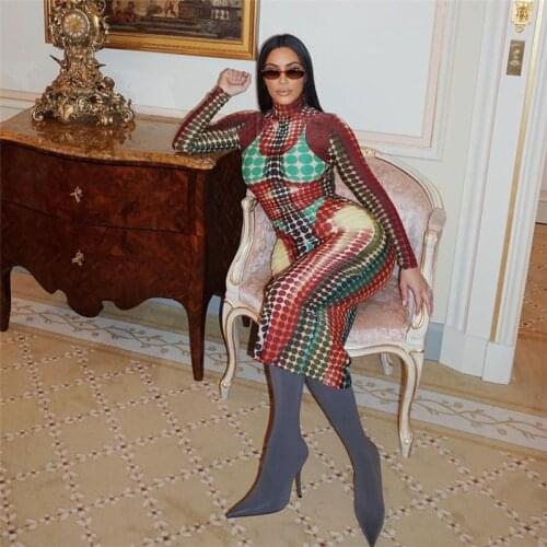 Vintage Dress Bodycon Long Sleeve Midi Dresses Womens Clothes 2021 Y2k Casual Elegant Dress Hot Fairy Grunge Long Party Dresses