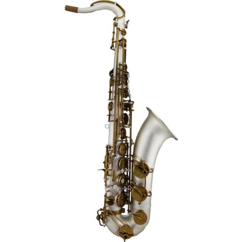 High Grade Tenor saxophone Silver plated body champaign gold keys