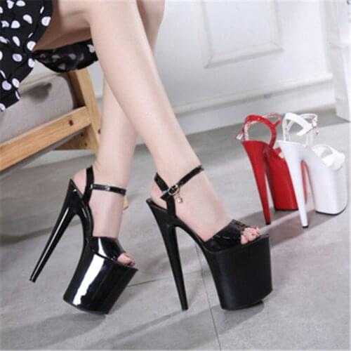 20cm European and American autumn trade club shoes, waterproof platform Roman fish mouth lady high heel sandals