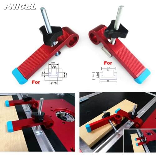 1Set Universal Clamping Blocks Platen Miter Track Clamping Blocks M8 Screw Woodworking Joint Hand Tools Set