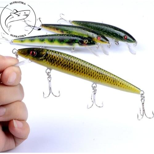 1Pcs 13.7g/12cm 3D Painting Lifelike Minnow Pencil Fishing Baits Lure Artficiali Bionic Dot Fishing Hard Bait Lure With Hook