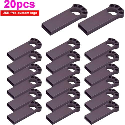 20pcs/lot Hot sale USB Flash Drive pendrive 8GB 16GB 32GB 64GB 128GB Small Pen Driver memoria usb 2.0 creativity gift free logo