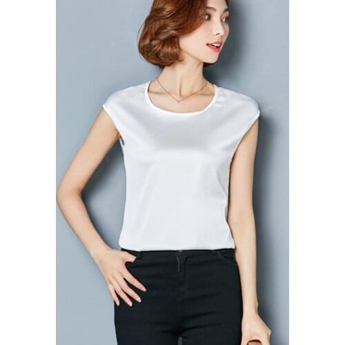 2021 Summer Women Tank Tops Satin Vest Solid Crop Top Women Camis Style Female Casual Sleeveless Vest O-Neck Tops for Woman