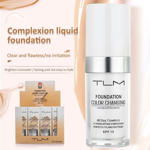30ML Magic Color Changing Liquid Foundation Makeup Base Nude Face Cover Concealer Long Lasting Makeup Skin Tone Foundation