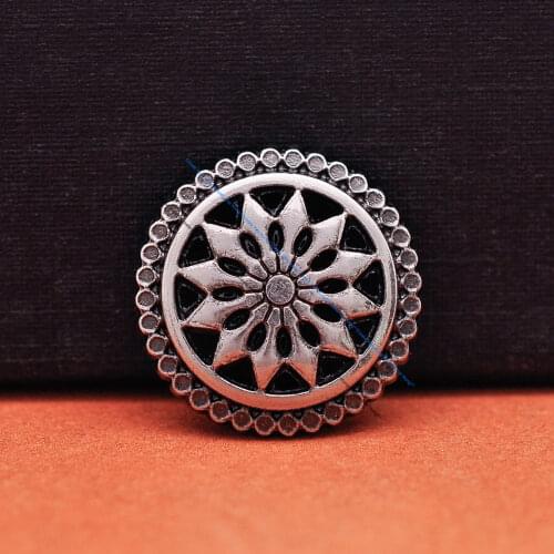 30pcs DIY Antique Silver FLORAL SUN STAR LEATHERCRAFT STUD RIVET LUGGAGE BAG ACCESSORIES CONCHO