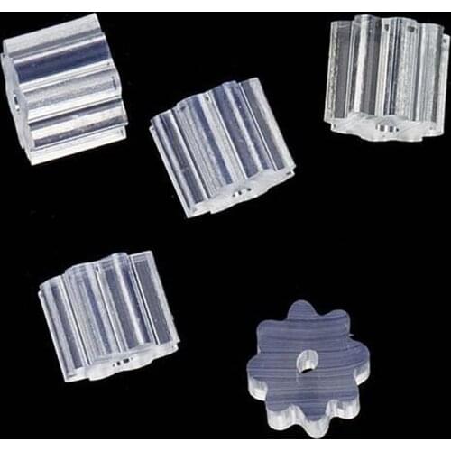 50Pcs Small Transparent Rubber Star anise Earring Backs Safety Earring Stopper Earnut Hook Earring Women Jewelry Accessories