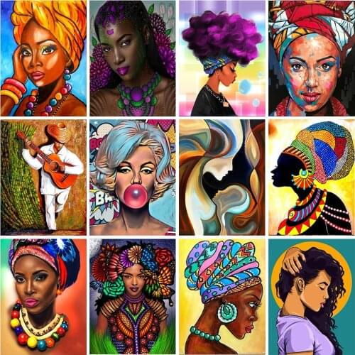 5D Diamond Painting Cross Stitch Inlaid Diamond Embroidery Full Drill Sexy Woman Beauty Diamond Painting Abstract Art Home Decor