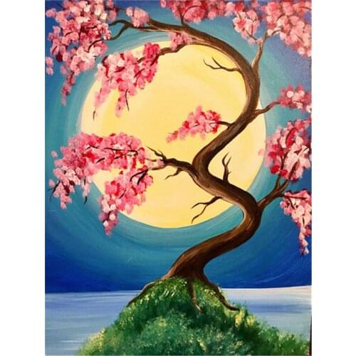 5D Diy Diamant Schilderij Tree Diamant Borduurwerk Kruissteek Cartoon Ronde Volledige Boor Mozaïek Kit Kinderen Gift