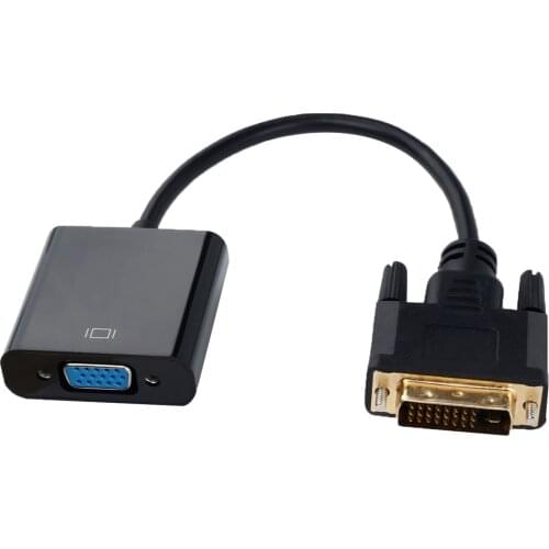 For DVI male to VGA female adapter Full HD 1080P DVI-D to VGA24 + 1 25Pin to 15Pin cable converter for PC computer monitor