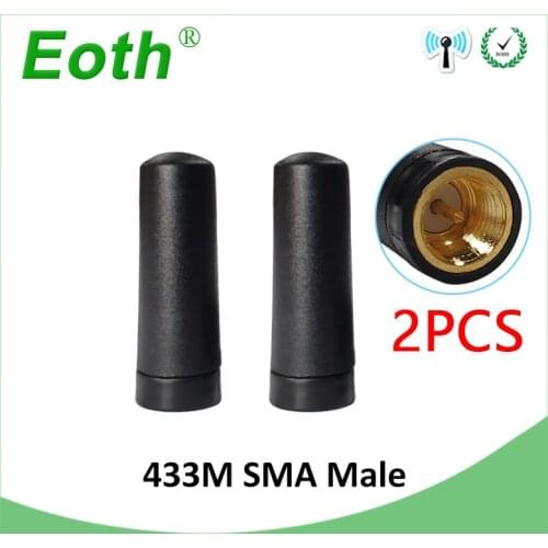 2pcs 433 MHz Antenna 2.5dBi SMA Male Connector Mini Size 433MHz antena directional antenne for wireless Lorawan watermeter 433m
