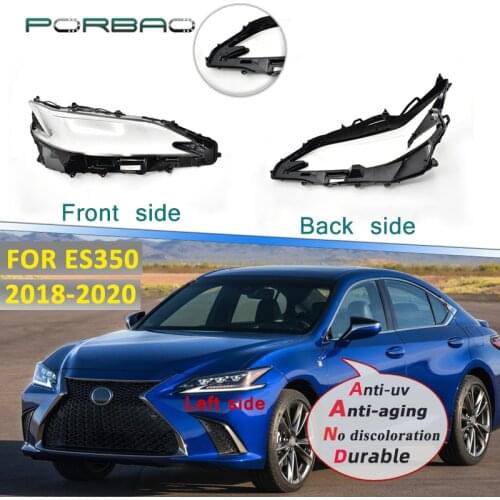 Car Transparent Headlamp Lens Glass Shell Lamp Lampshade Headlight Cover For ES Series ES350 2018 2019 2020 Replacement DIY