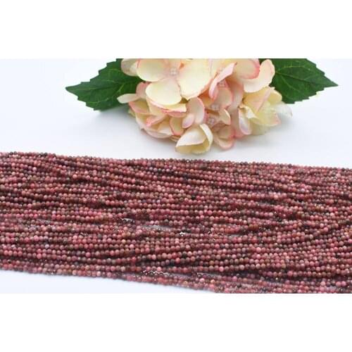3 strands 2mm Natural Faceted Ruby Round stone beads For DIY Bracelet Necklace Jewelry Making Strand 15"