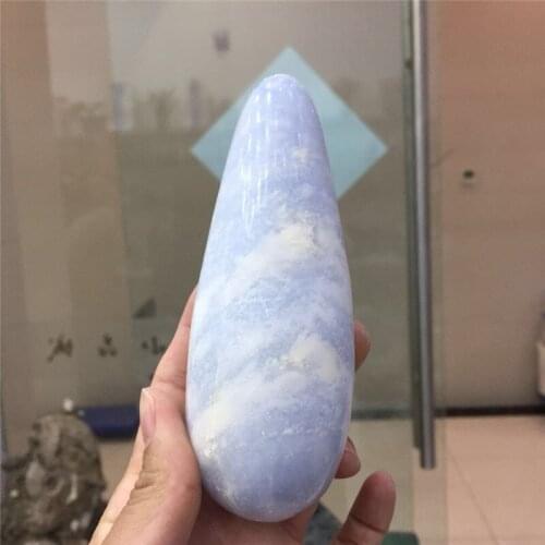 Natura lblue celestine wand healing crystals yoni wand for health crystal healings gf birthdya gift