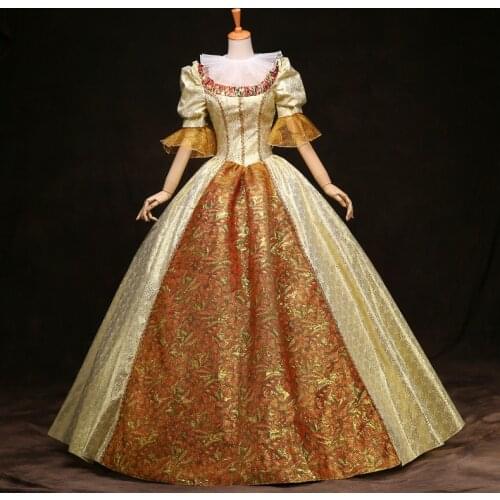 100% real venice carnival long medieval dress Renaissance ball Gown queen Victorian dress /Marie Antoinette/ Belle Ball