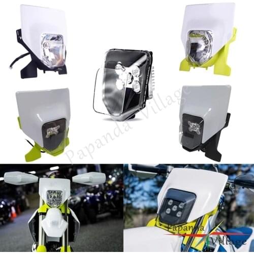 For FE350 TE350 FE125 TE125 FC FX TX 125/250/350/450/501/701 Supermoto Dual Sport LED Headlight Beam Assembly LED Enduro Light