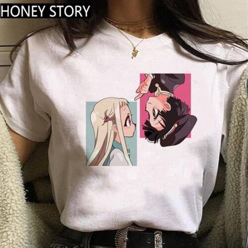FIXSYS Women Funny Cartoon Inuyasha Tshirt Kawaii Japanese Anime Toilet Bound Hanako Kun T Shirt Unisex Shaman King Graphic Tees